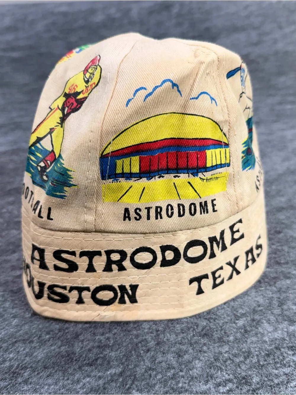 Vintage Astroworld Houston Texas Bucket Hat Astrodome Theme Park 80s 90s Mcfey